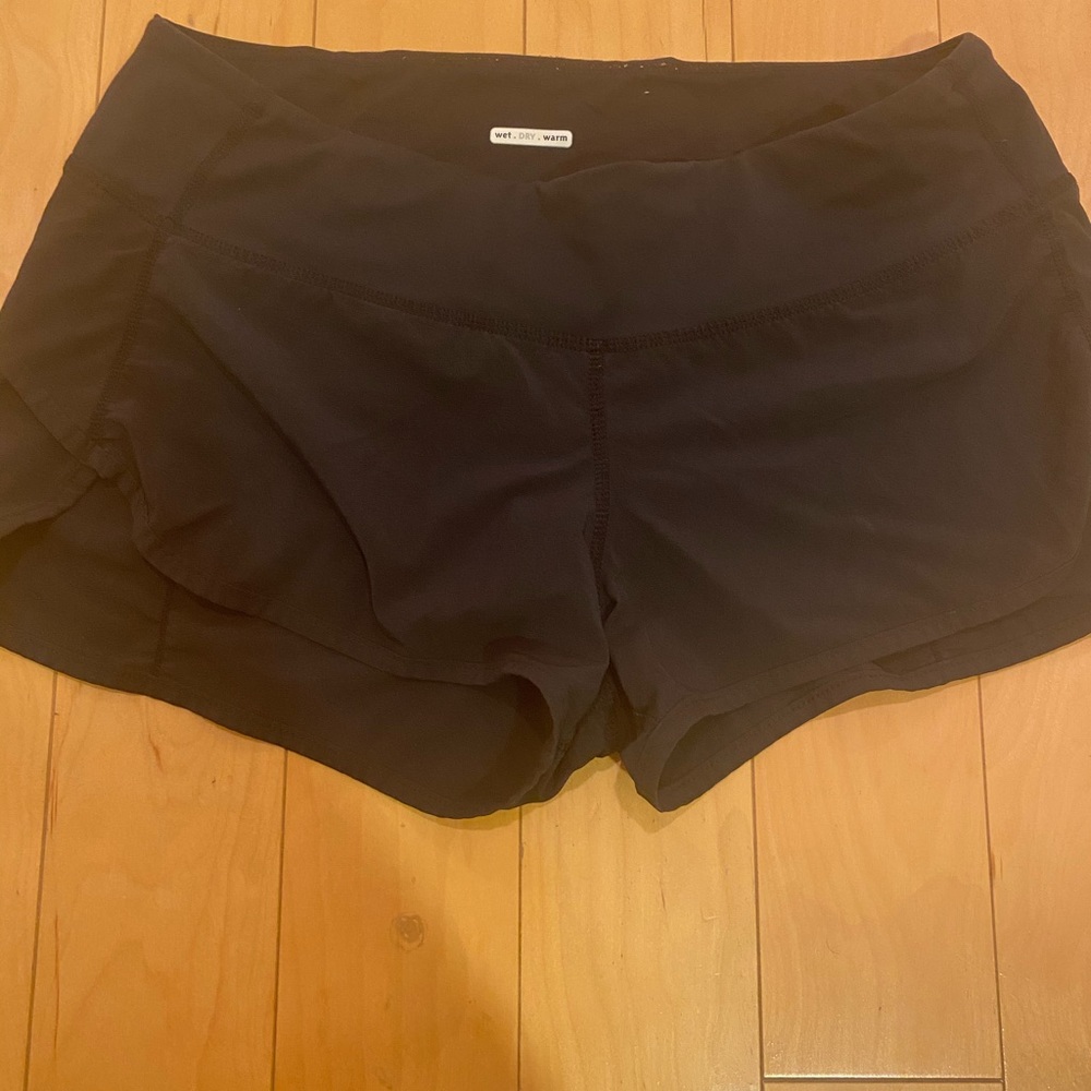 Lululemon black speed shorts